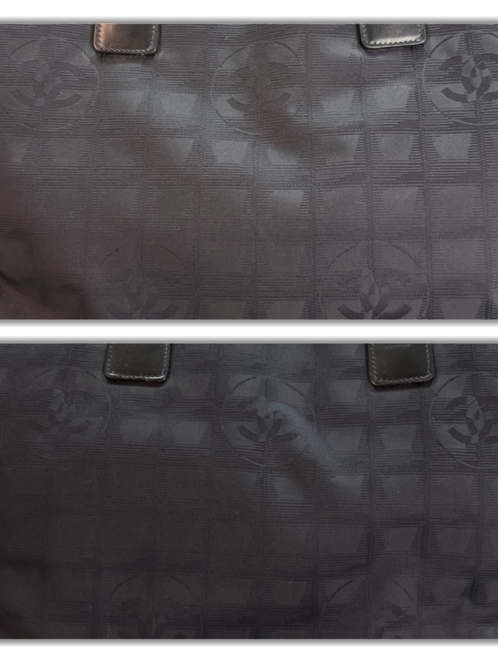 RITZY CHANEL CC MONOGRAM CANVAS TOTE HANDBAG! - Picture 16 of 17